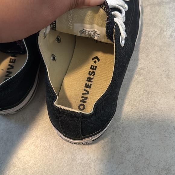 Converse Low Rise Black Canvas Sneakers - Picture 3 of 4